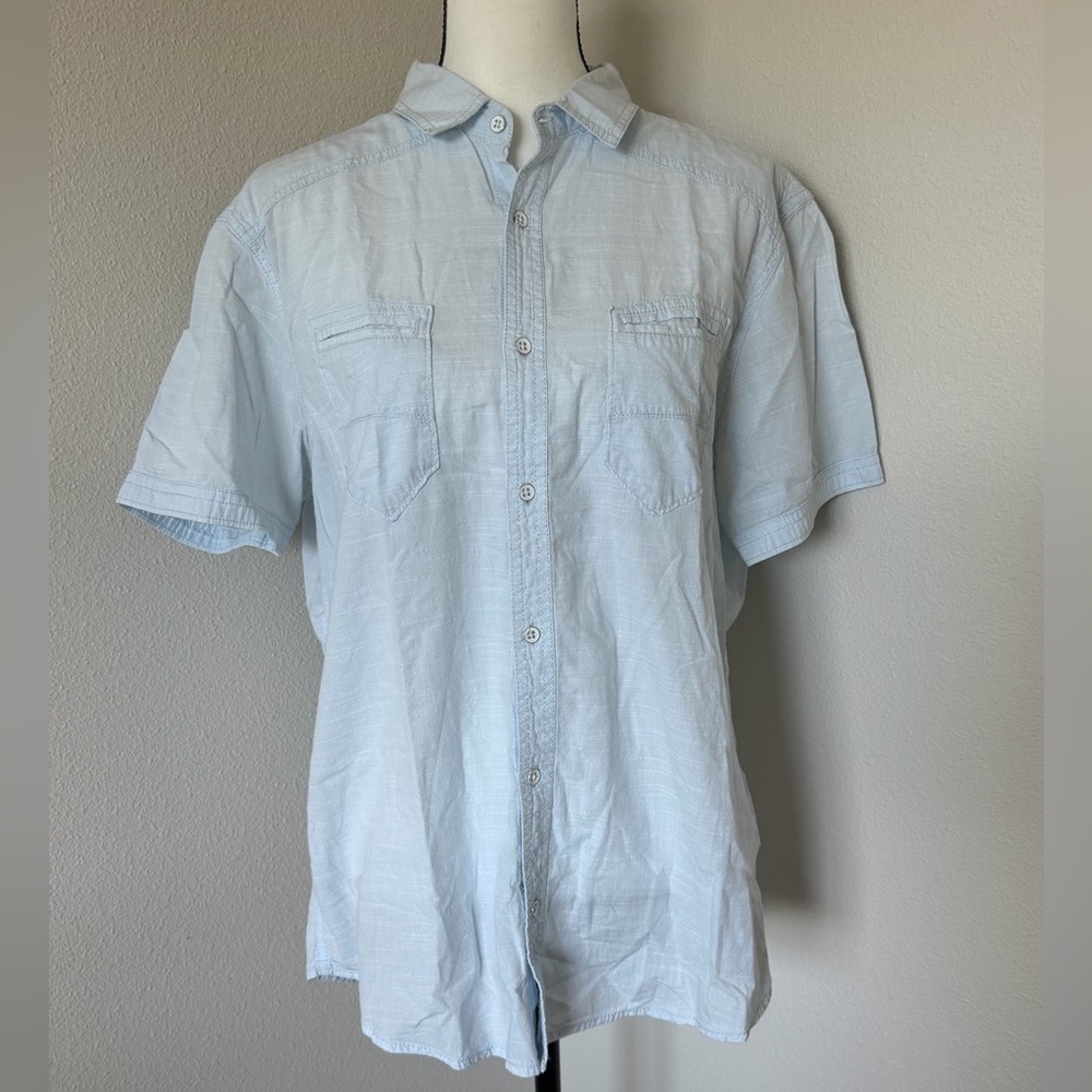 INC International Concepts Light Blue Casual Button Down Shirt